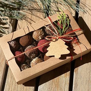 christmas gift box of truffles