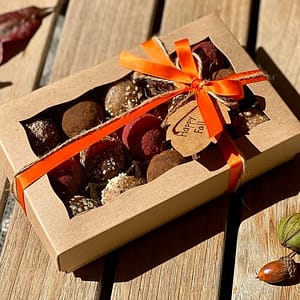 fall holidays chocolate gift box vegan