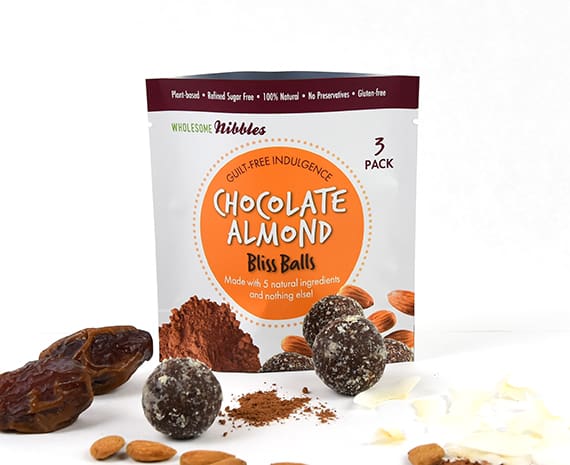 chocolate almond bliss balls vegan snack