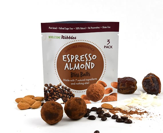 espresso almond bliss balls vegan snack