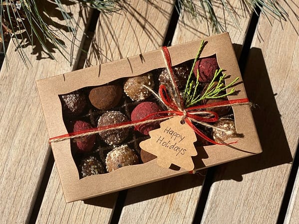 christmas customized chocolate box vegan